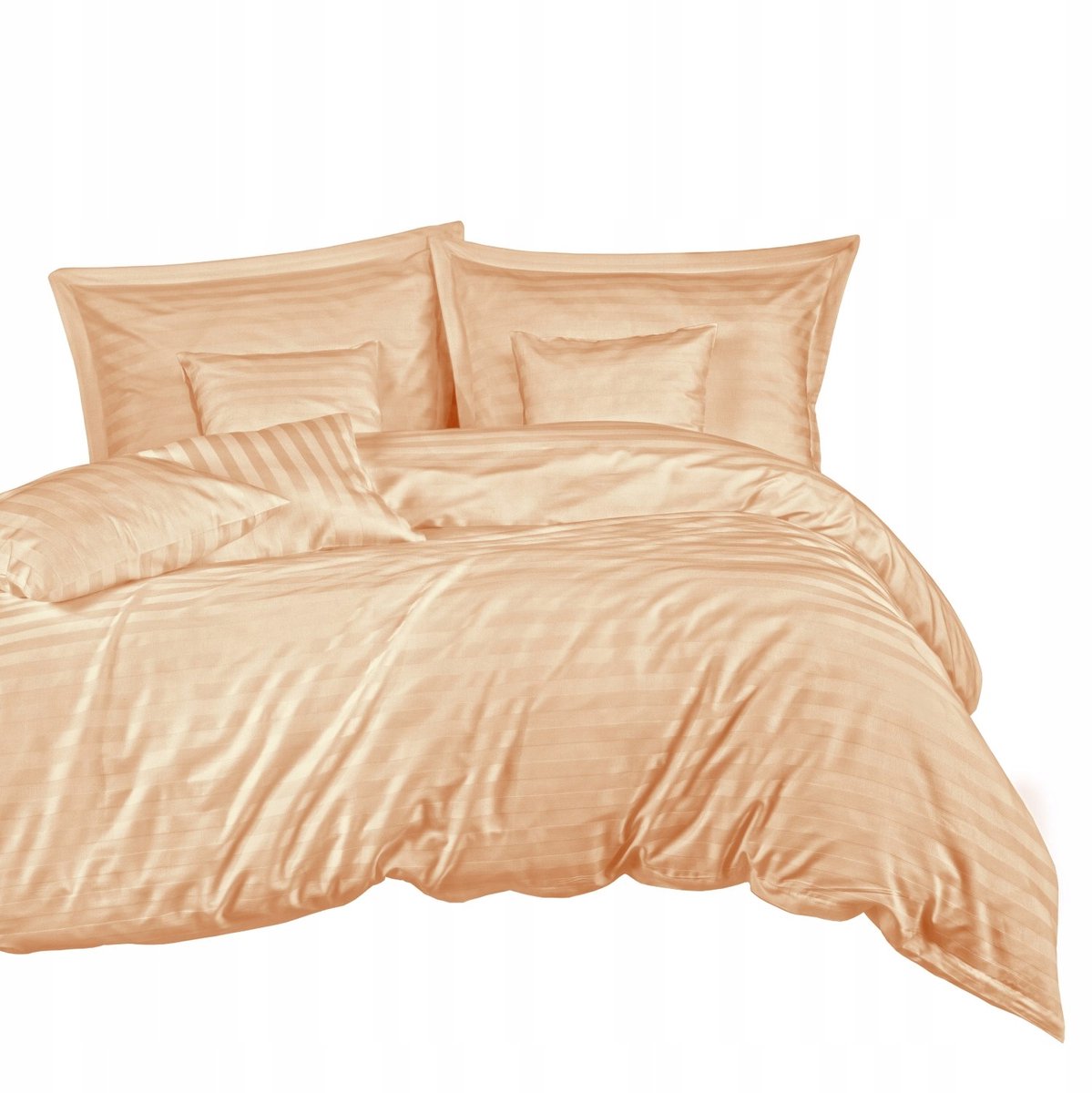 Bamboe Katoenen Beddengoed Set 160x200cm - Beige Strepen
