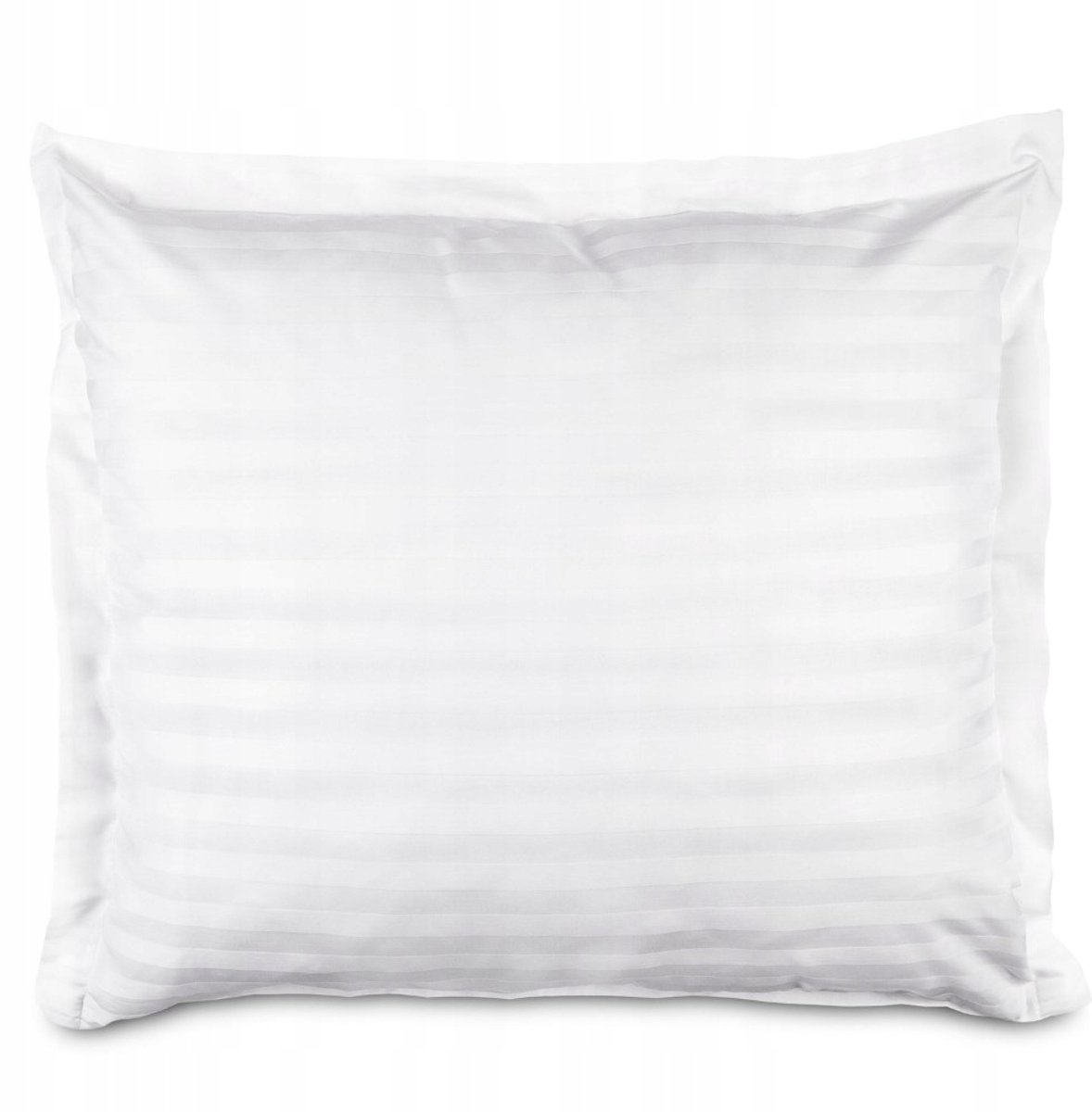 Bamboe Kussensloop 70x80 cm - Wit Gestreept - Satijnlook
