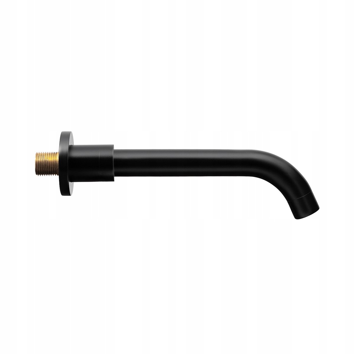 INEA Zwarte Inbouw Baduitloop 21,5 cm Mat Zwart Messing
