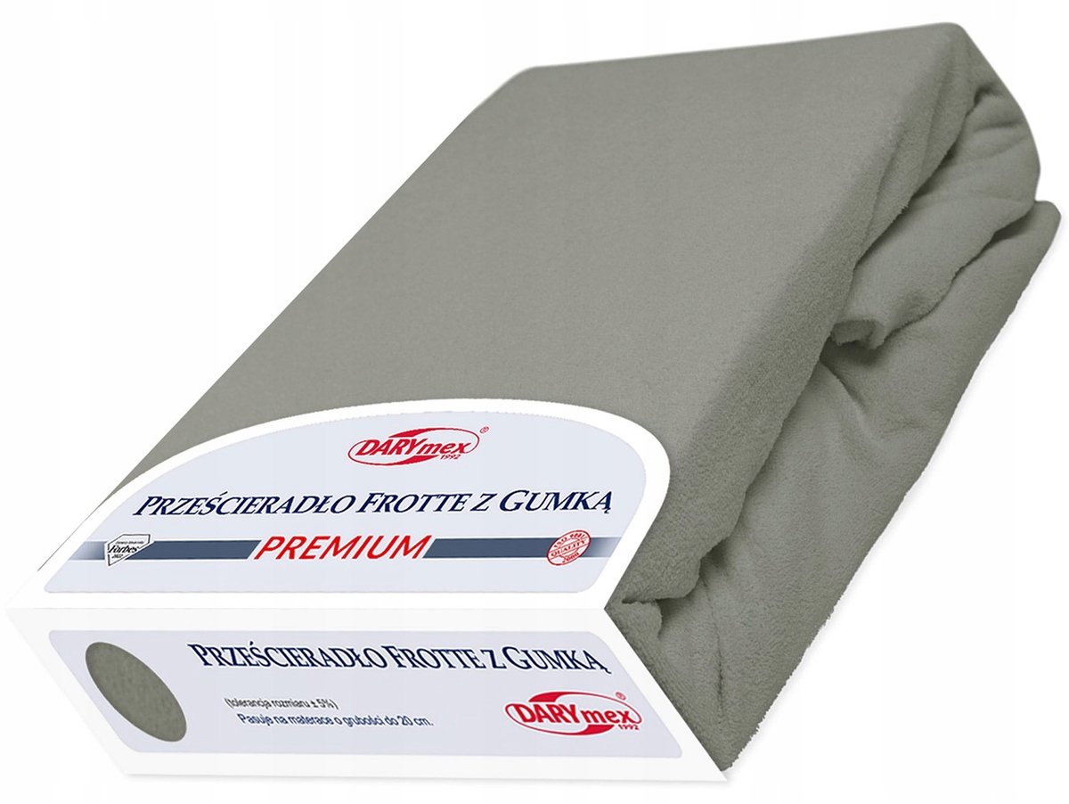 Hoeslaken Frotte PREMIUM 160x200cm Grijs - Dik 200g/m²