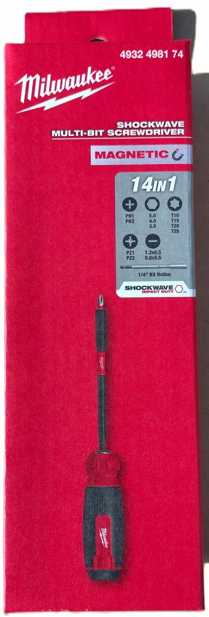 Milwaukee Universele Schroevendraaier 14-in-1 met Slagbits