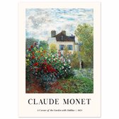 Affiche Claude Monet - Un coin de Garden aux dahlias 50x70 cm / 20x28″ - Décoration Salon - Décoration Chambre - Décoration - Décoration Décoration murale - Décoration murale Salon - Décoration murale Chambre - Décoration murale