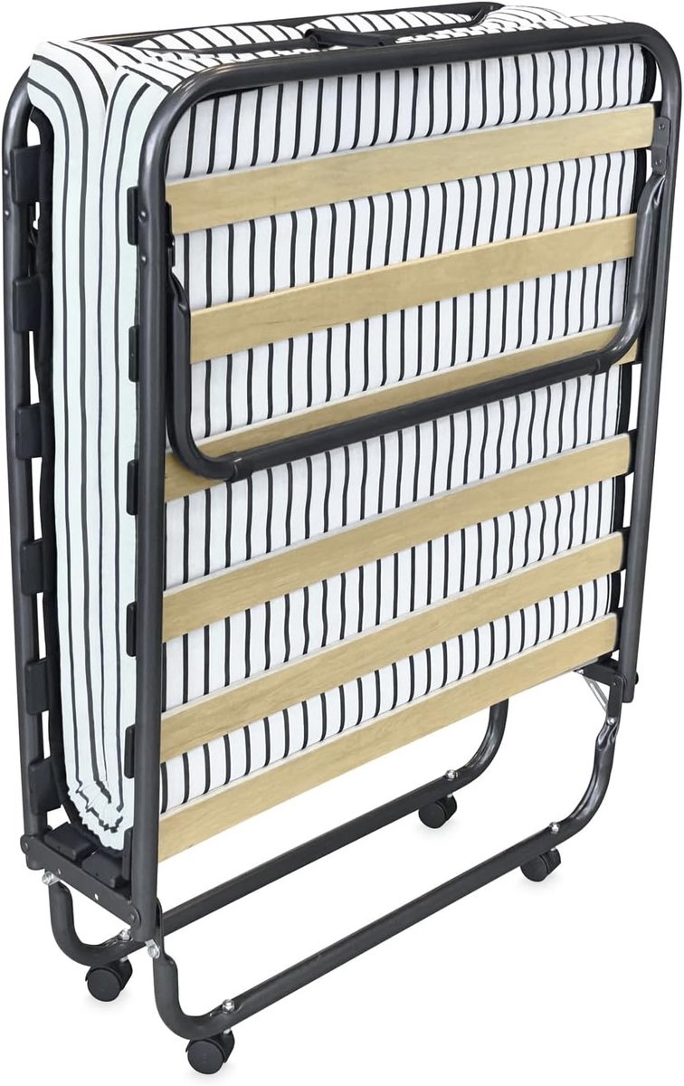 Opklapbed 80 x 190 cm met Matras - Inklapbaar en Praktisch Voor Gasten