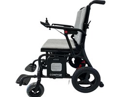 COMFYGO Phoenix, 12.3 kg Ultra Lichtgewicht Carbon Fiber Elektrische Rolstoel, met Afstandsbediening, 45cm zit, Grijze stof, 1x12 Ah (tot 21.5 km)
