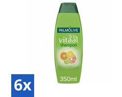 6 x Palmolive Shampoo Fris Vitaal 350 ml - Palmolive Fris Vitaal Shampoo - Citrus Shampoo - Haar Reinigen - Haar Vitaliteit - Haar Volume