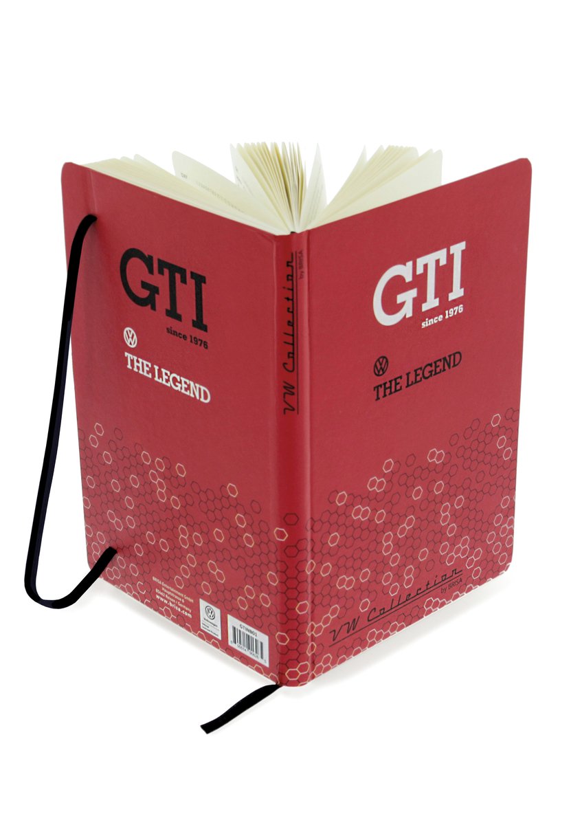 BRISA VW Collection - Volkswagen Golf GTI notitieboek, agenda, hardcover, VW fan geschenk (DIN A5 gelinieerd /The Legend/rood)