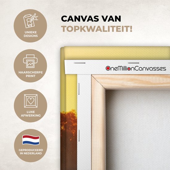 Tableau toile vache - Vache - Animaux - Nature - Coucher de soleil - Arbres - 80x60 cm - Toile - Décoration murale