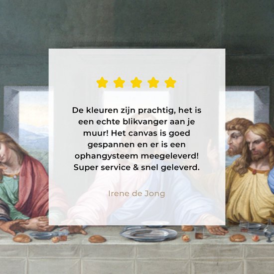 Canvas schilderij 80x40 cm - Wanddecoratie Het laatste avondmaal - Leonardo da Vinci - Muurdecoratie woonkamer - Slaapkamer decoratie - Kamer accessoires - Schilderijen op canvas