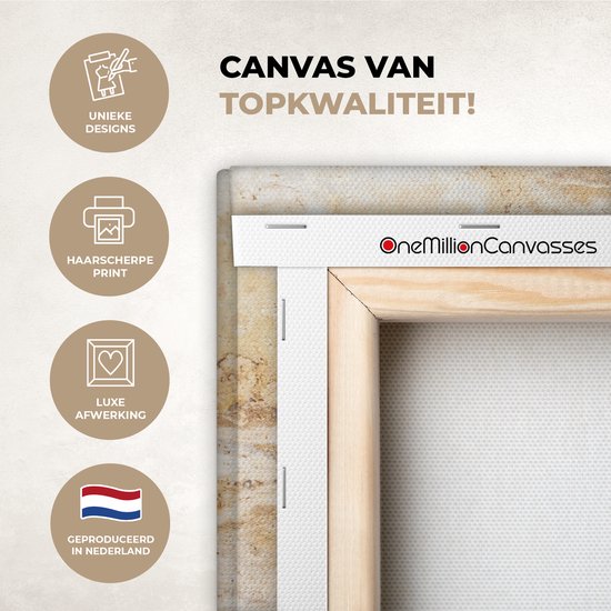 Peintures sur toile Marbre - Sable - Texture - 30x20 cm - Décoration murale