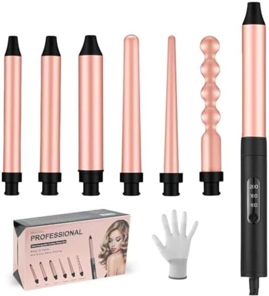 Professionele 6-in-1 Keramische Krultang Set met - Professionele - €79,95