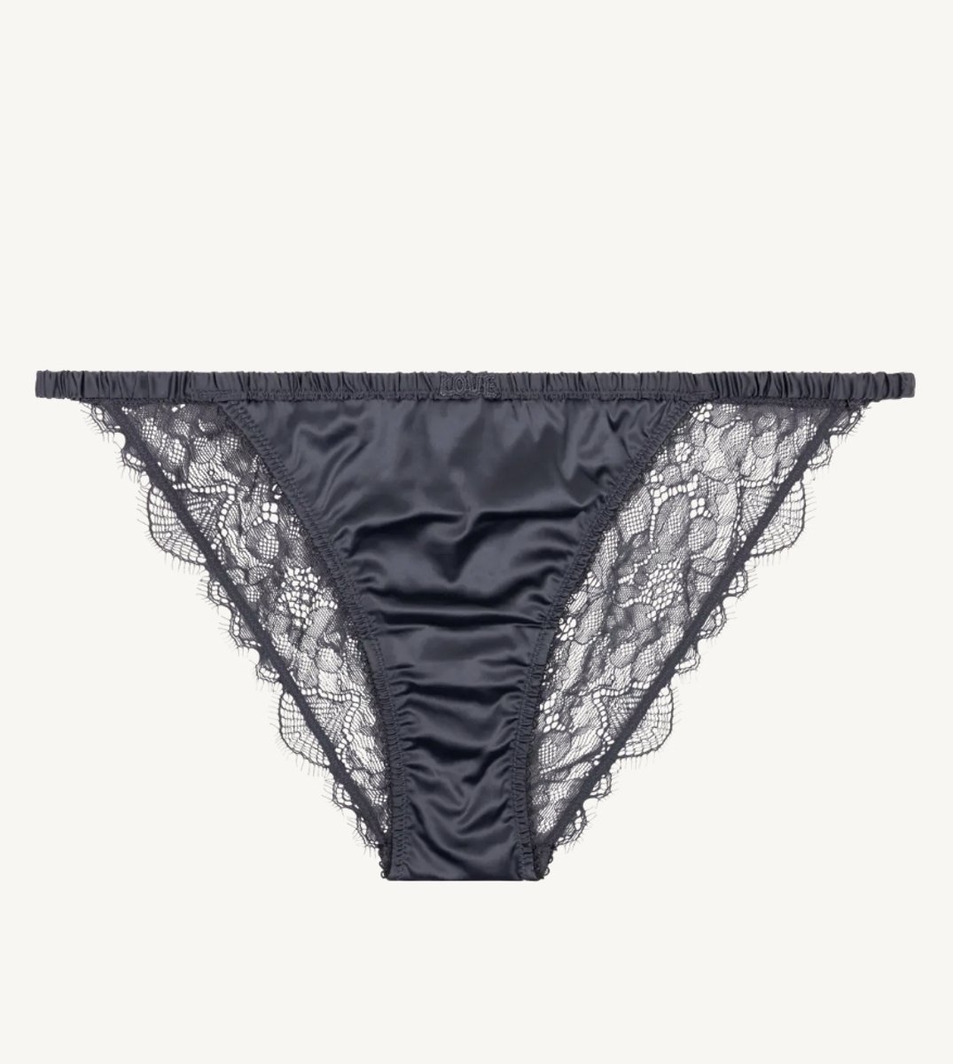 Love Stories - Slip "Wilde Rose" - Donkergrijs - S