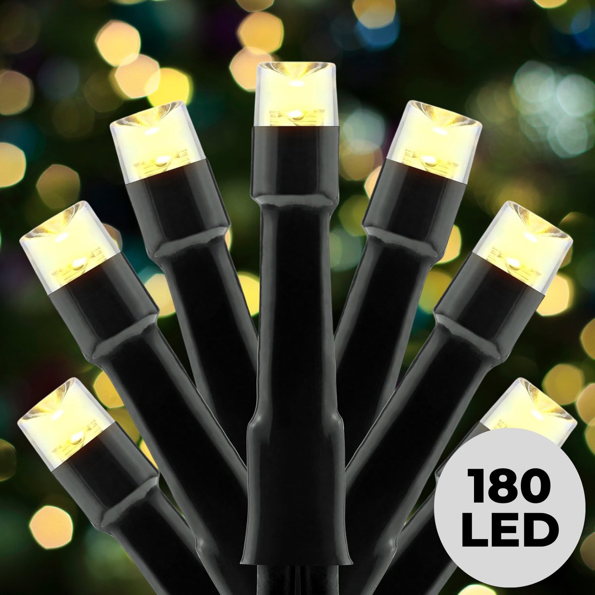 Lomera Kerstboomverlichting - Kerstverlichting - Kerstlampjes Buiten - Warm Wit Licht - LED Lichtsnoer - 180 LED Lampjes - Lichtfuncties - Met Timer - Geheugen - Ip44 - Binnen en Buiten - 13.5 Meter Lengte - Lichtslinger