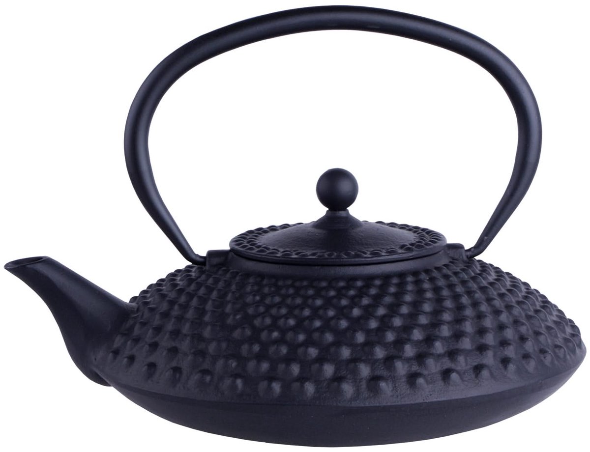 Cookinglife Theepot Sakura Tea Zwart 1 Liter – Gietijzer – Ook Te Gebruiken Zonder Filter