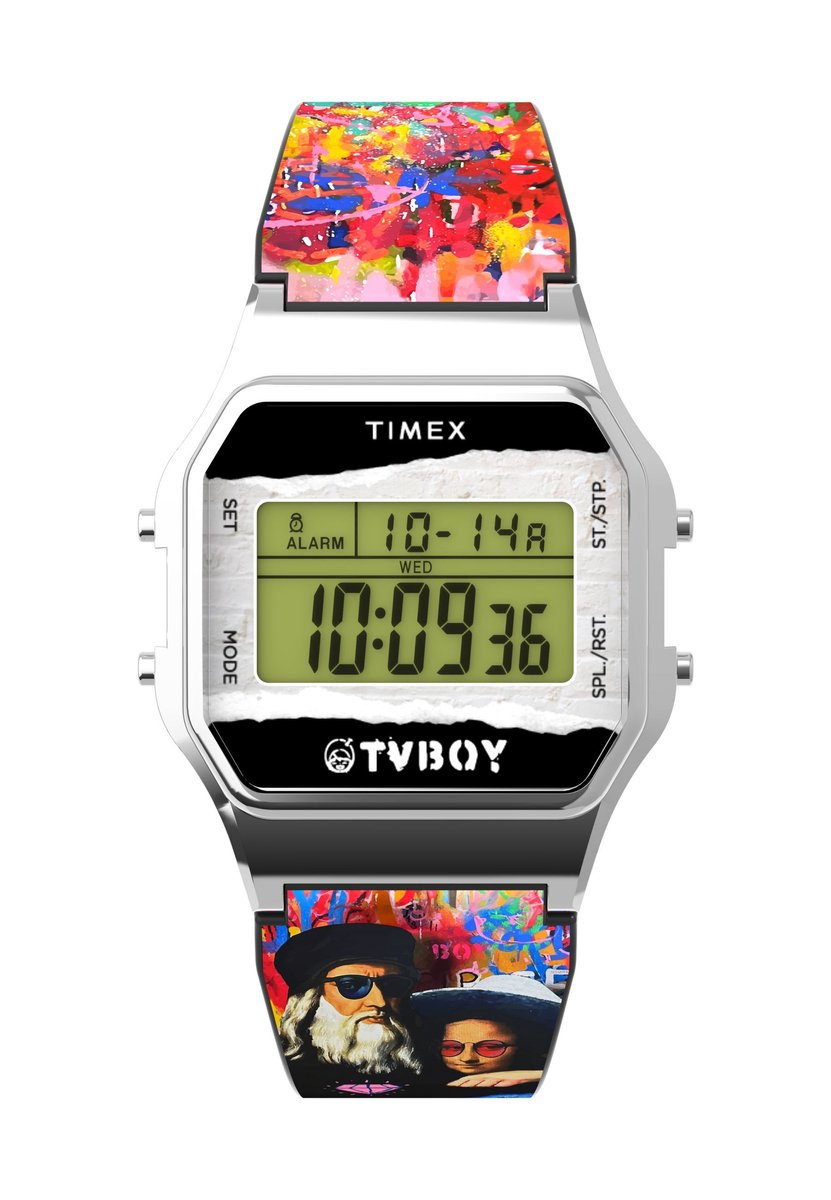 Timex Timex X Tv Boy T80 Quartz Analoog Horloge Tweekleurig Kast: 100% Laag Lood Messing | Armband 100% Hars 34 mm TW2Y46800YH