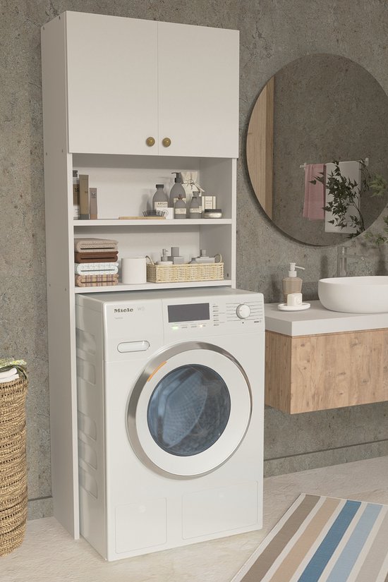 MoKo Magnetische Pluisbak voor Wasruimte, Badkamer Wasmachine Bespaarcontainer Opknoping Verbreden Opslag Houder Orgainzer Mand Muurmontage Prullenbak voor Wasmiddel Pods Droger Wasmachine Ballen
