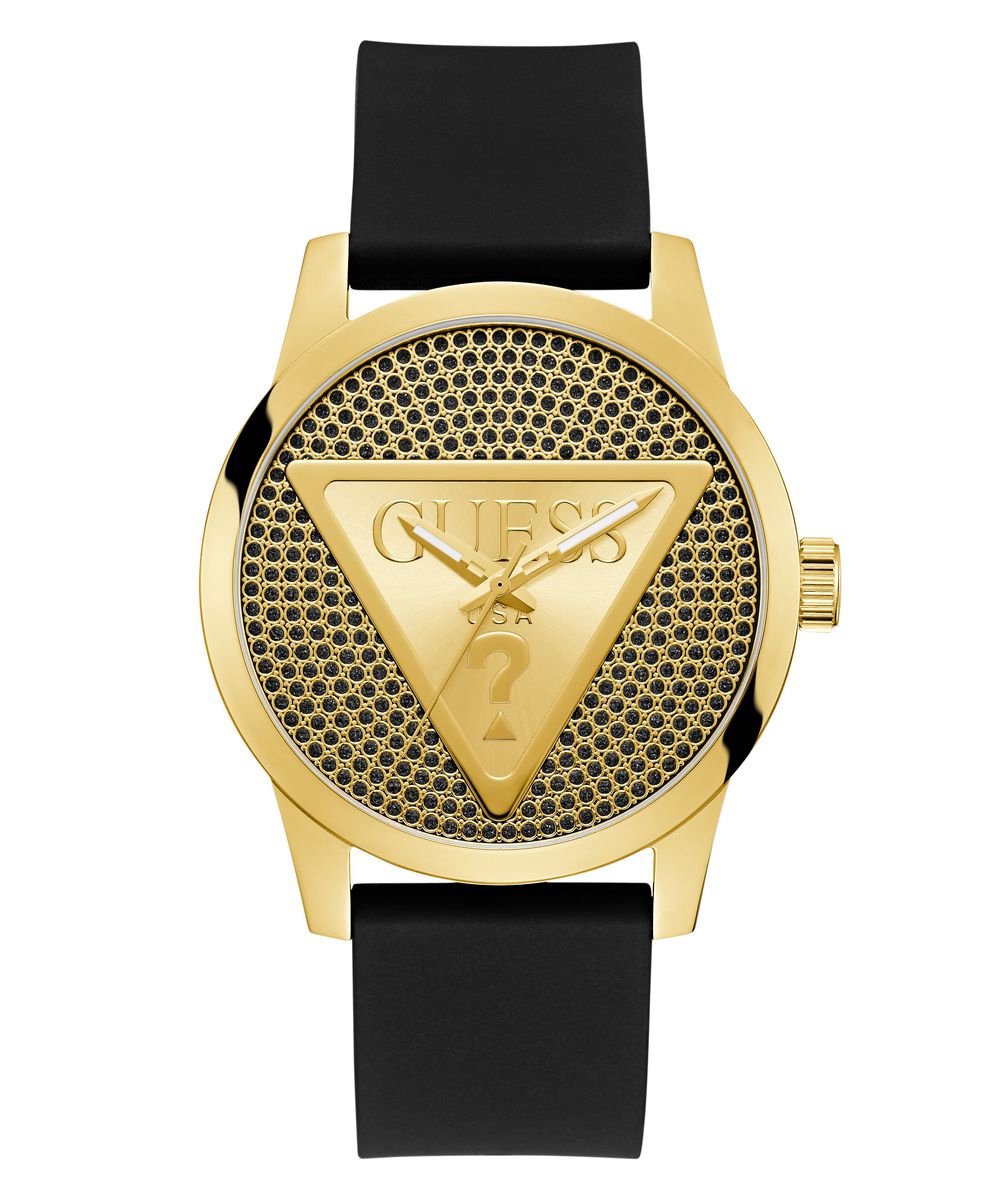 Guess Badge GW0916G1 Horloge - Siliconen - Zwart - Ø 44 mm