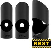 Matrice de découpe pour tubes isolants RBST - 3 pièces - 15/22/28 mm - Zwart - Accessoire de découpe pour tubes isolants