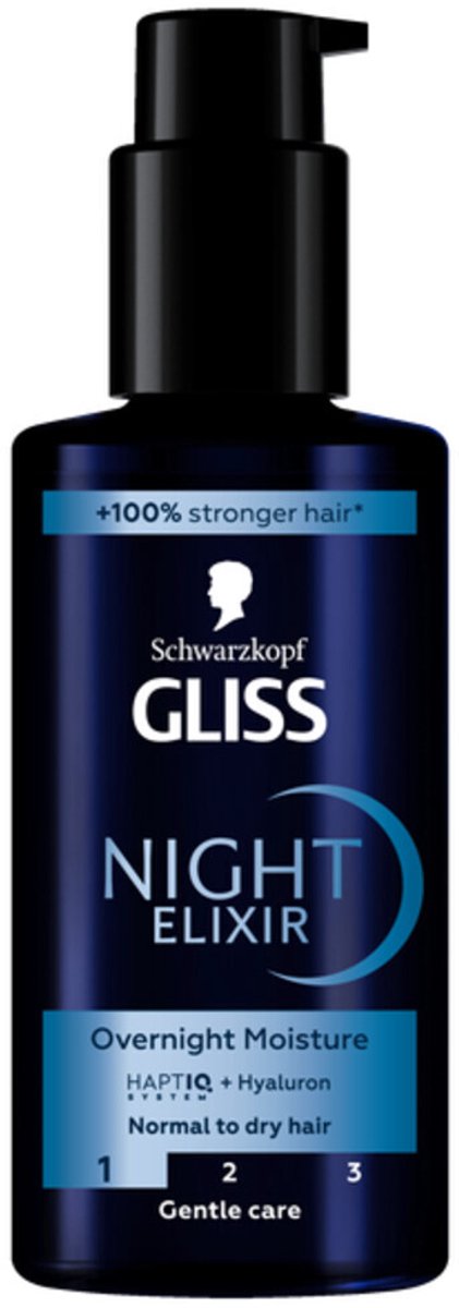 Gliss Night Elixer Overnight Moisture - 6 x 100 ml - Voordeelverpakking