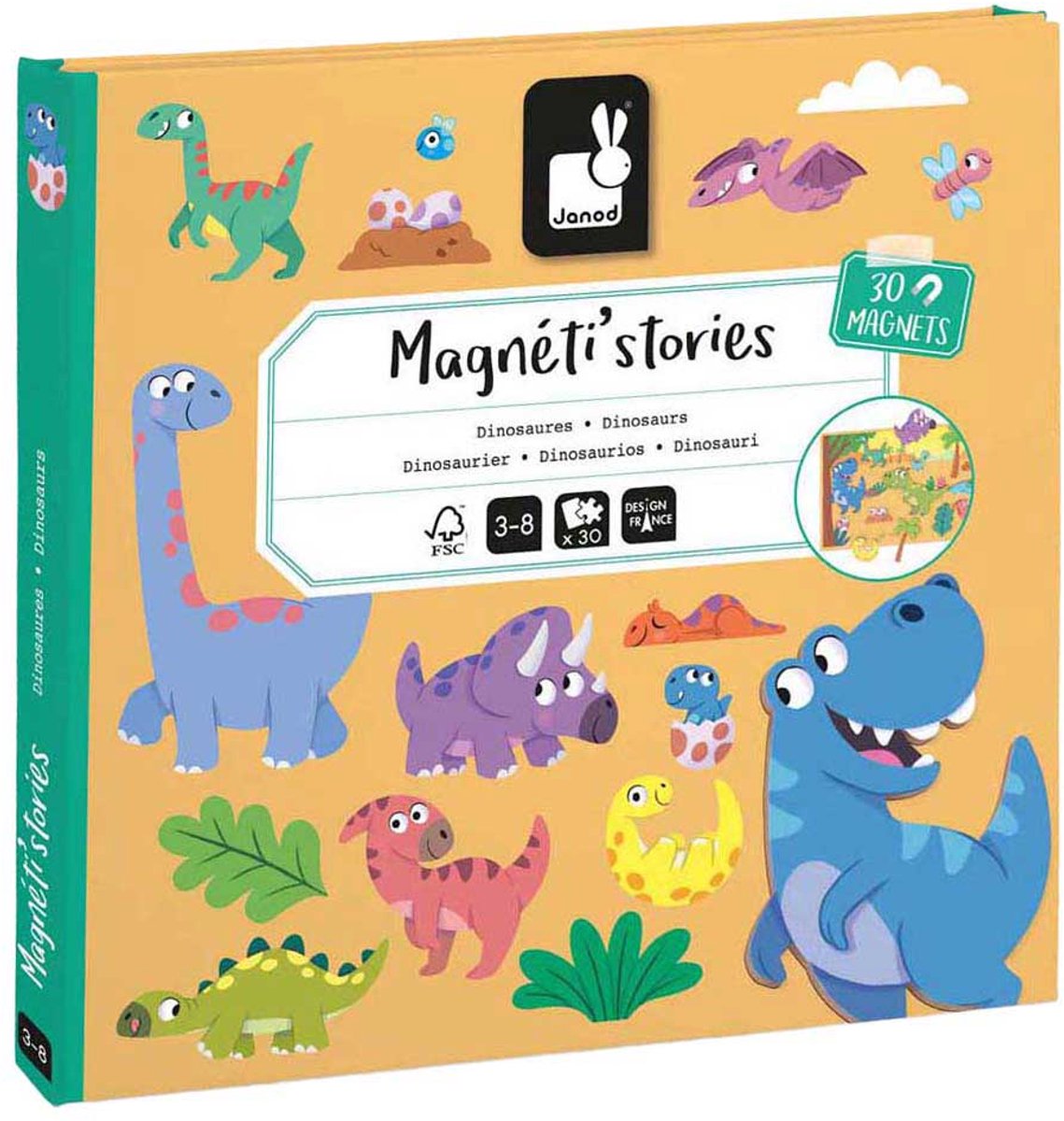 Janod - Magneti Stories - Dinosaurus – Educatieve magneetset — afbeelding 5