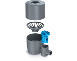 Prosperplast - Regenton vulautomaat met tap - 70 - 100 mm - Grijs & Bruin