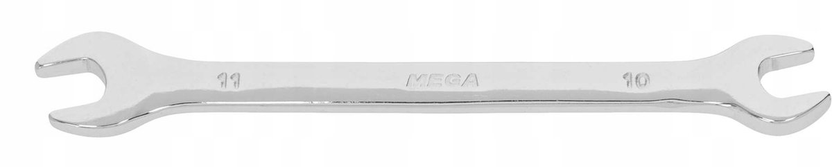 Platte sleutel 10x11 mm MEGA CrV gesmeed verchroomd 34440