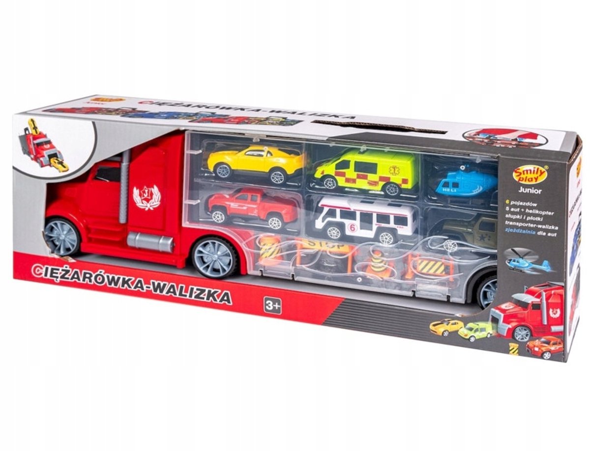 Smily Play Junior Vrachtwagen Koffer Speelgoedset (7 stuks)