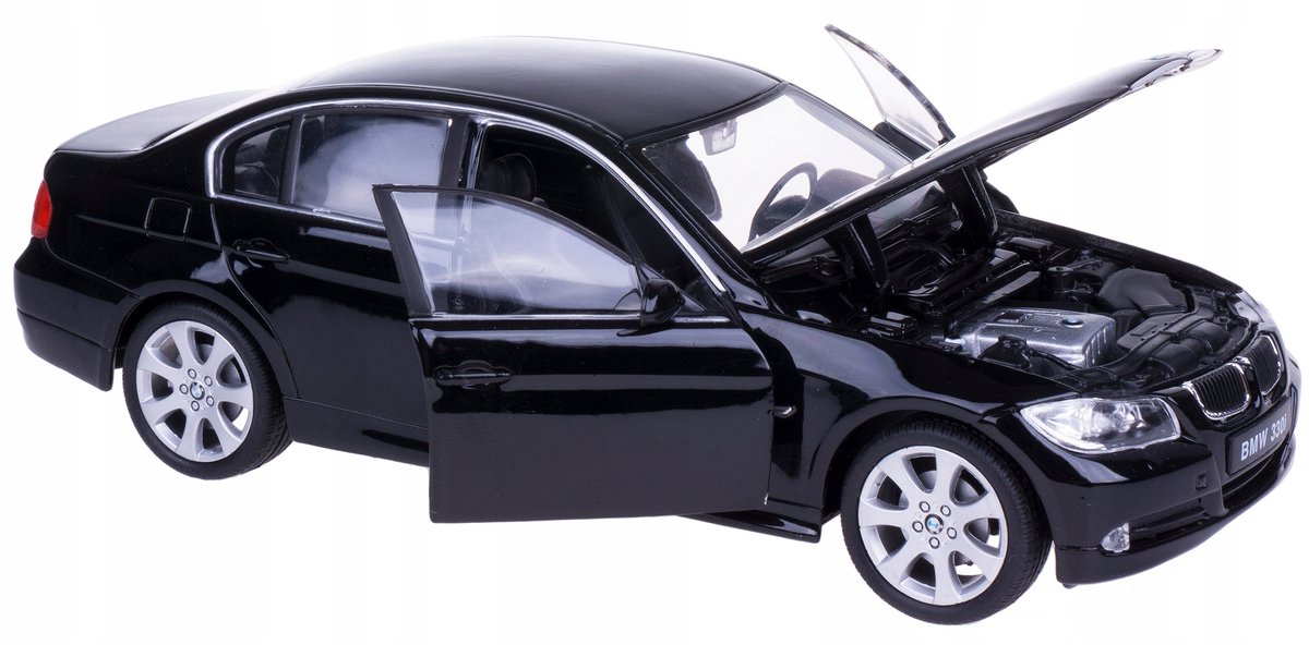BMW 330i Zwart Modelauto Welly 1:24 Metaal