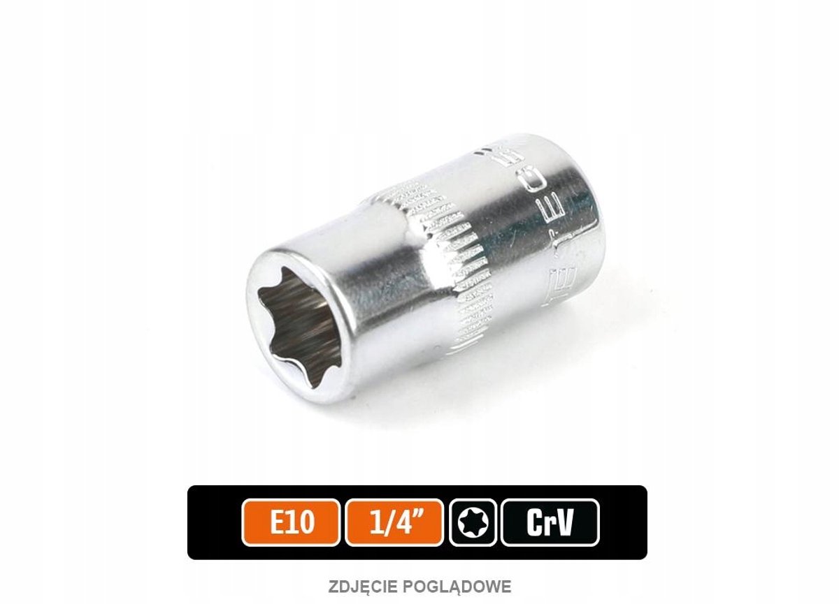 Dopseutel TORX E10 1/4" CRV-Teger