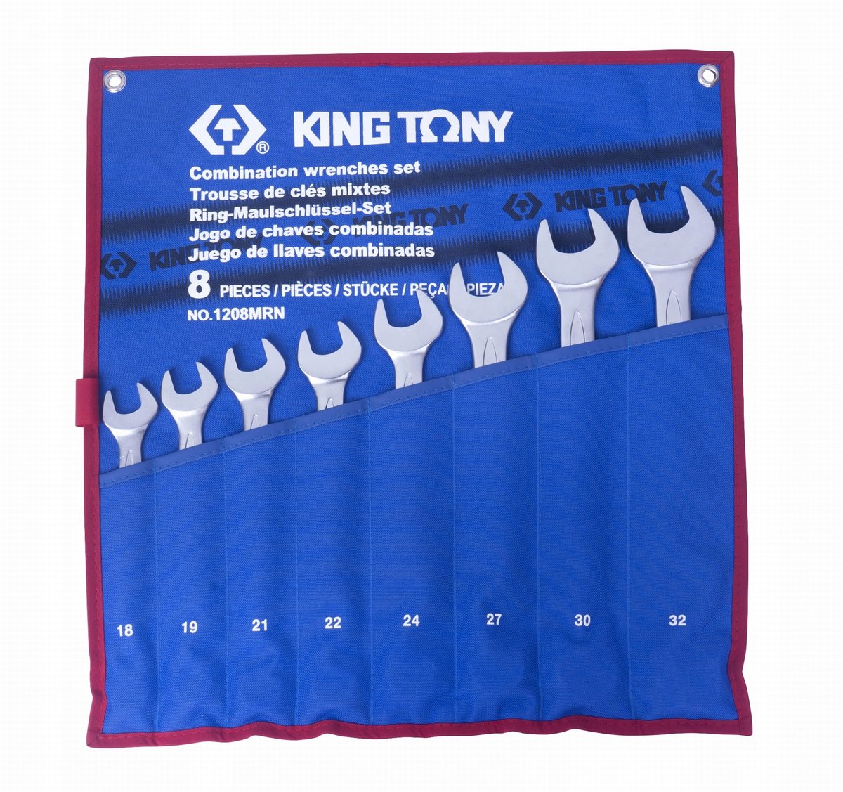 King Tony Ring- een steeksleutelset 8-delig, 18-32mm, met koffer