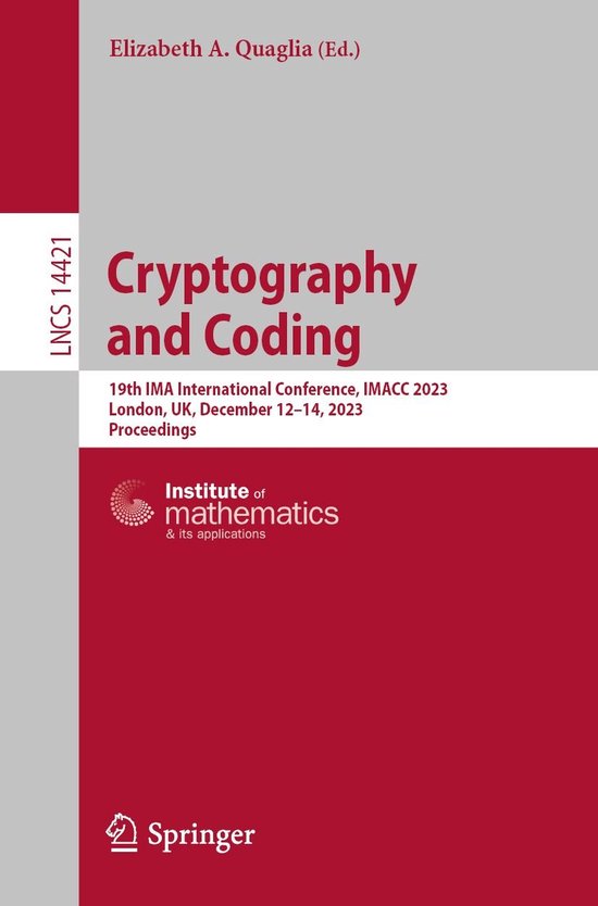 Springer Nature Proceedings Computer Science - Cryptography  ... - cover