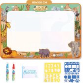 Water tekenmat Safari - Kleuren met water - Water Tekenmat met Accessoires - Met 2 Waterpennen - Speelgoed 2 Jaar - Speelgoed 3 Jaar - Montessori Speelgoed - Educatief Speelgoed - Jongens Speelgoed - Meisjes Speelgoed - Kinderspeelgoed