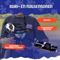 Buik- en rugsensoren voor lasergame. Met speaker en levenspuntindicatie.
