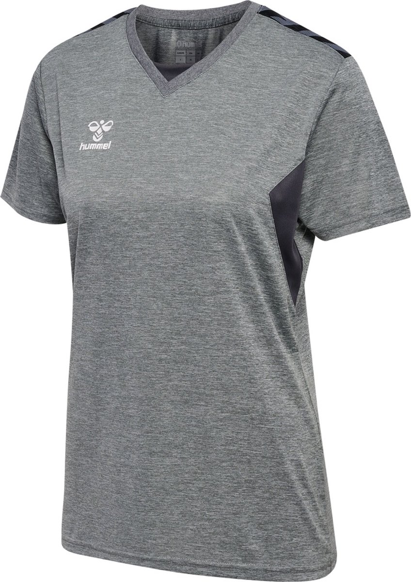 Hummel Damen T-Shirt Hmlauthentic Pl Jersey S/S Woman Grey Melange-XXL