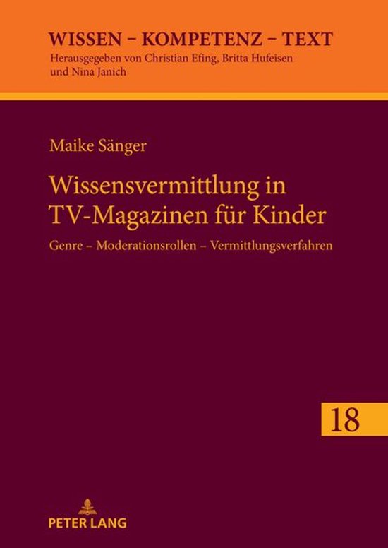 Wissen – Kompetenz – Text 18 - Wissensvermittlung in TV- ... - cover