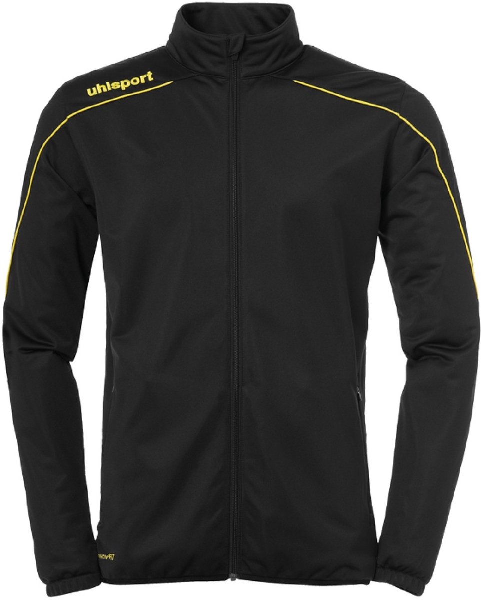 Uhlsport Stream 22 Classic Trainingsjas Kind Zwart-Limoen Geel Maat 116