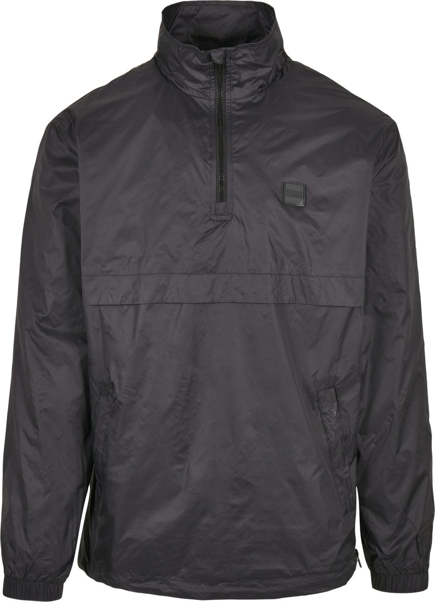 Urban Classics Stand Up Collar Pullover Jas L Zwart