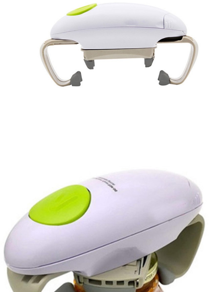 TOVBMUP Elektrische Blikopener - Automatische Dosenopener met Innovatief Rondlopend Systeem - 19x7x9.5cm - Makkelijk en Betrouwbaar in Gebruik - Geschikt voor Artritis, Senioren en Dagelijks Huishouden - Kunststof - 1 Stuk