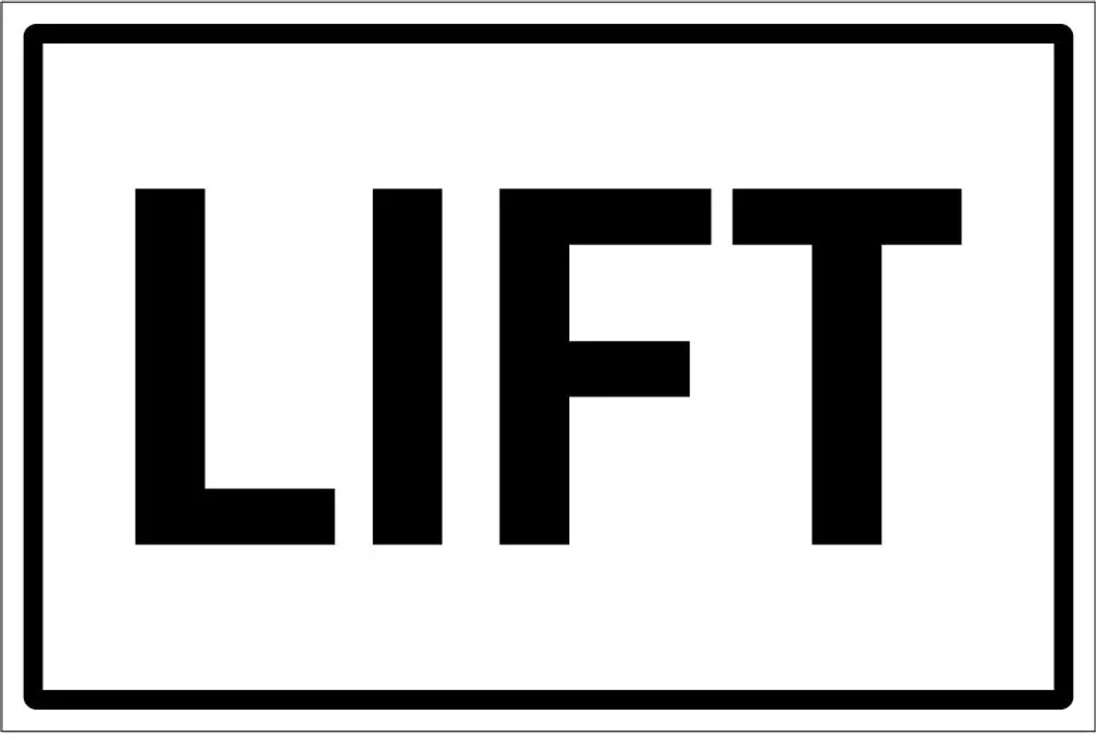 Lift sticker | 18 x 12 cm