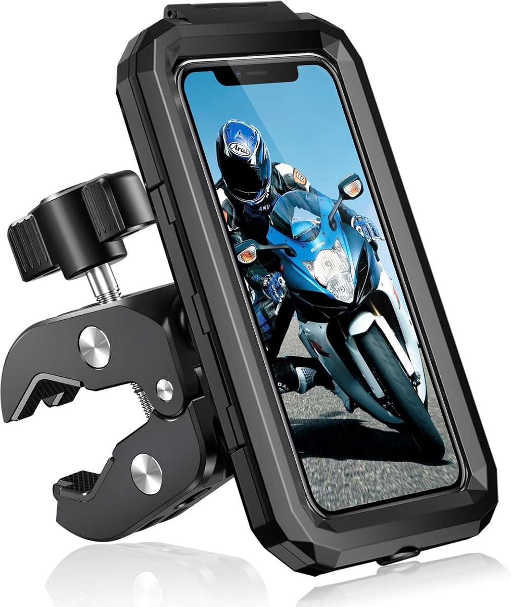 Waterdichte Fietsen Stuurtas met 360° Rotatie voor Mobiele Telefoons