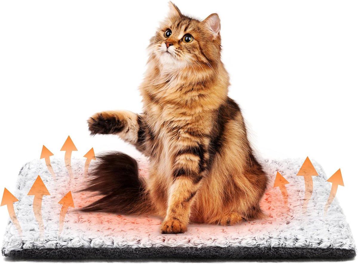 Zelfverwarmend kattenbed voor dieren - 60 x 46 cm verwarmde pad voor binnen en buiten