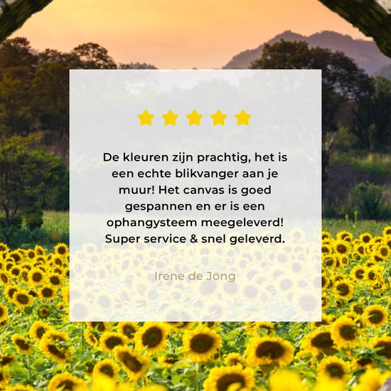 Tableau sur toile 120x90 cm - Décoration murale Vue - Fleurs - Tournesol - Décoration murale salon - Décoration chambre - Accessoires chambre - Peintures