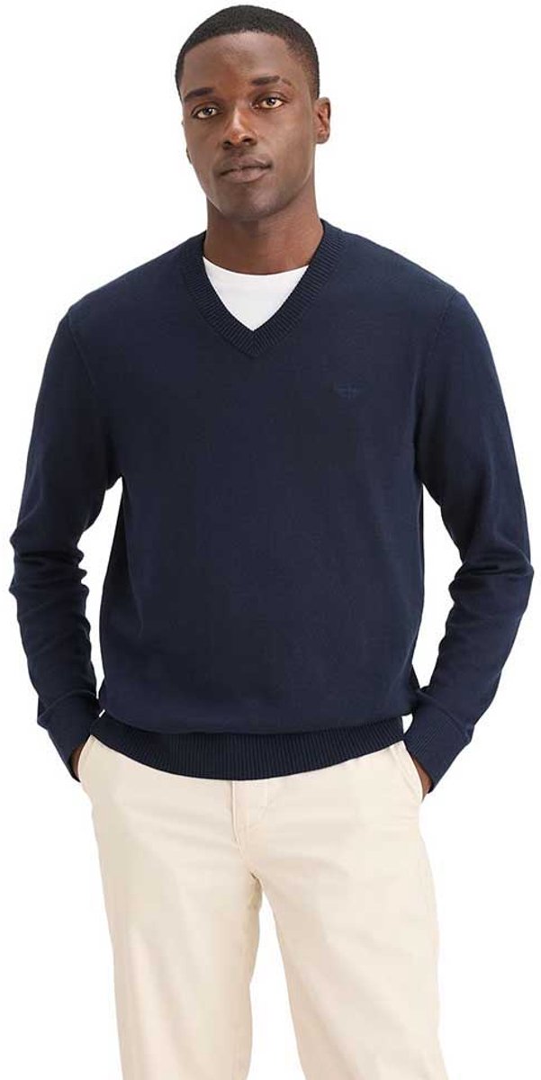 Dockers Trui Met V-hals Blauw XL Man