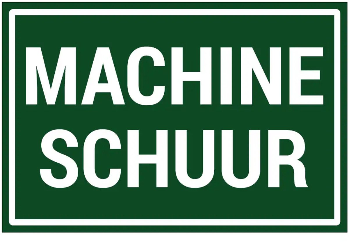 Machineschuur sticker | 18 x 12 cm