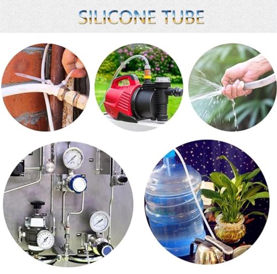 Silicone Tube 5mm ID x 8mm OD 5m/16.4ft Length, Flexible Silicone Rubber Tube, Water Air Hose Pipe for Pumpkin Transfer Translucent — afbeelding 4