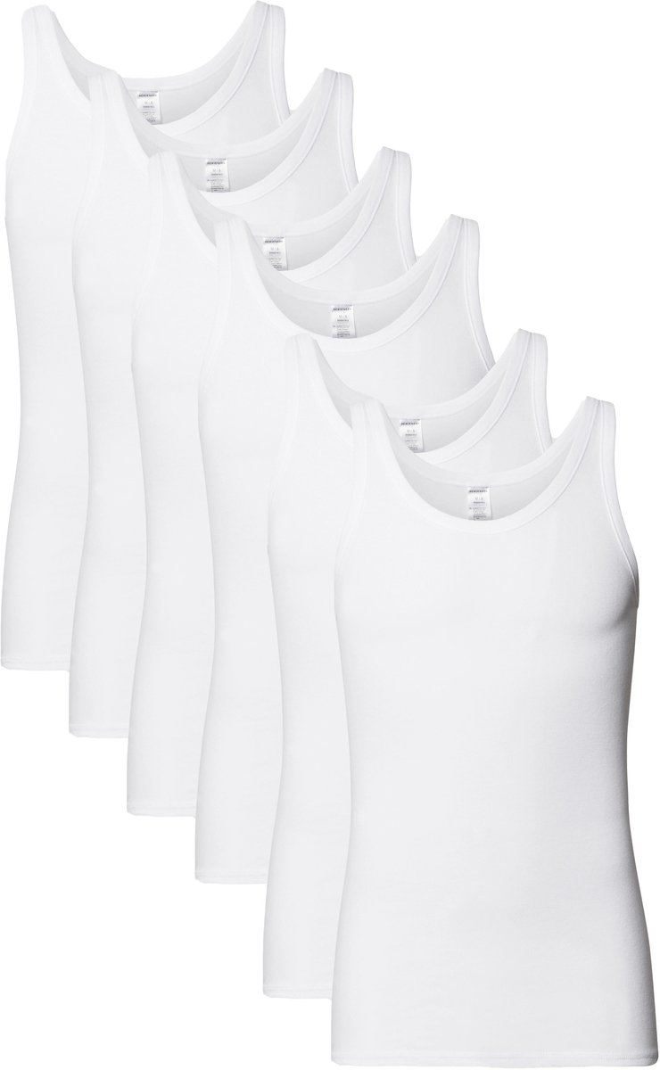 Schiesser Hemden cotton essentials 6-pack wit