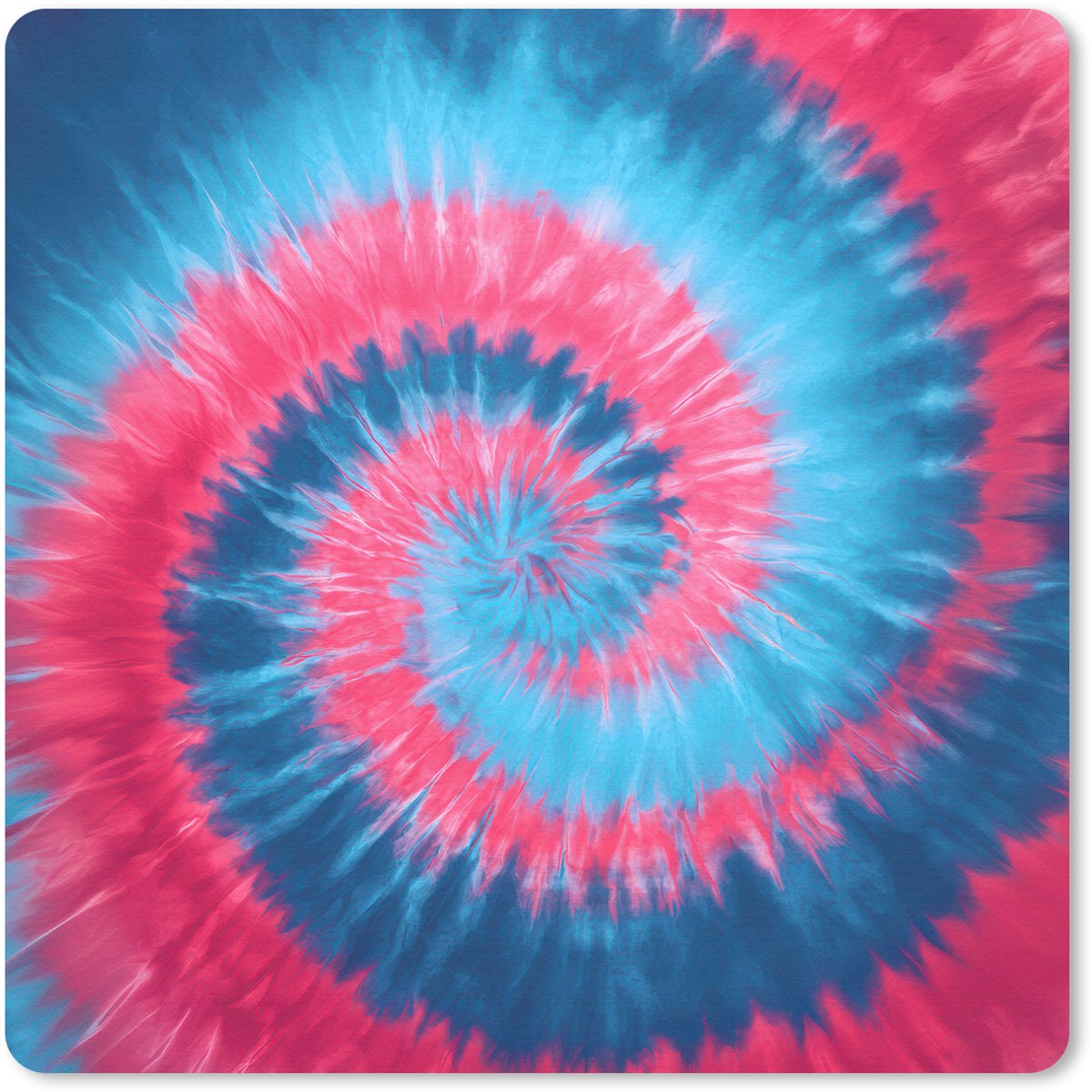 Muismat 20x20 cm - Mousepad Spiraal - Roze - Draaiend - Muismatten