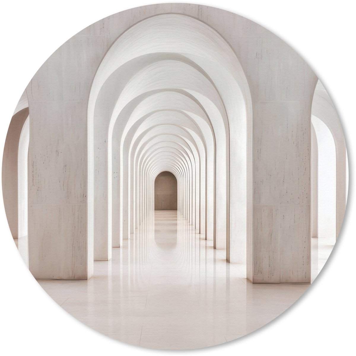 Muismat rond 20x20 cm - Mousepad Hal - Bogen - Symmetrisch - Modern - Ronde muismatten