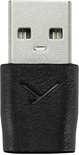Zwarte USB-A naar USB-C adapter met het beyerdynamic logo.