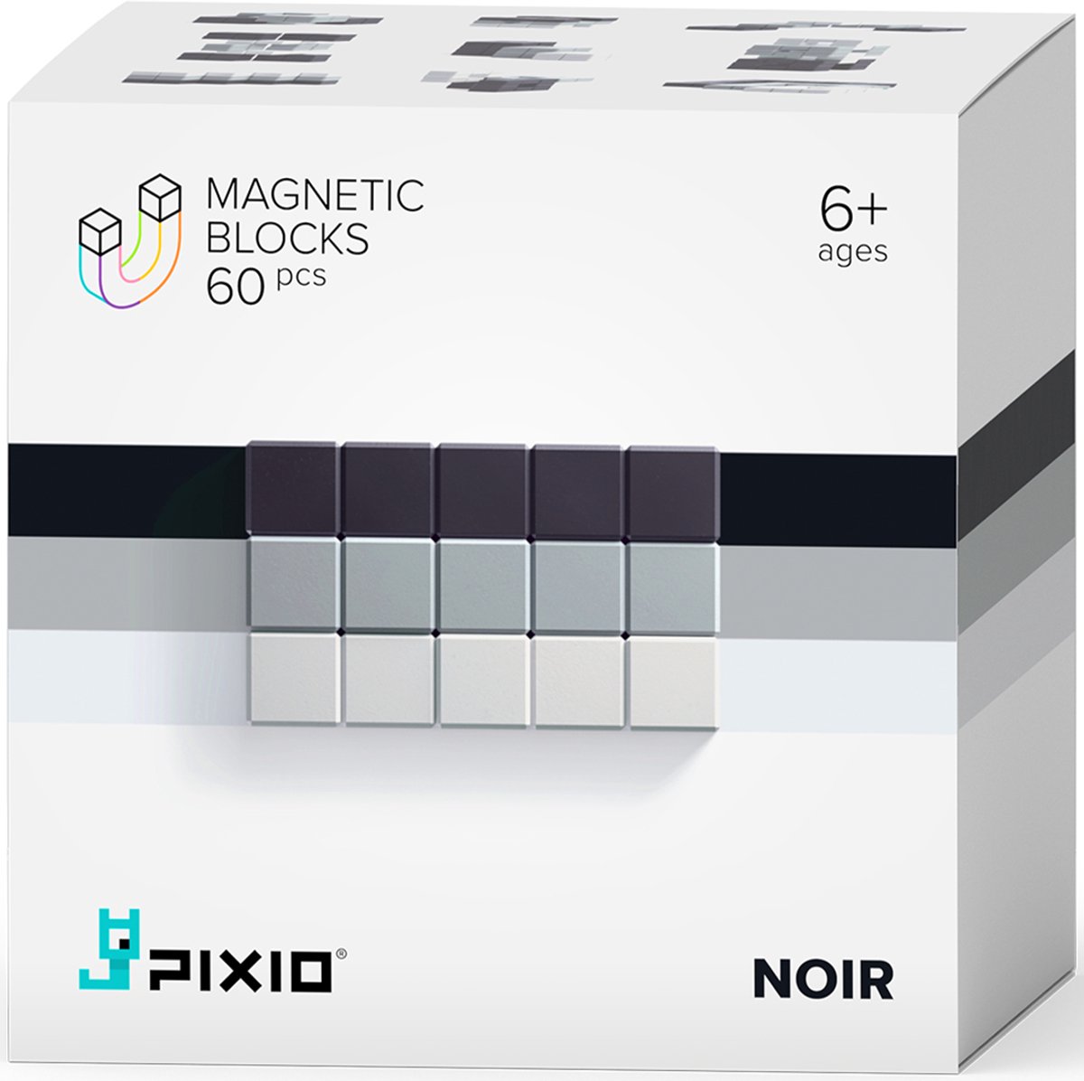 Pixio | Magnetische Blokken Abstract Series Noir 60 Stuks