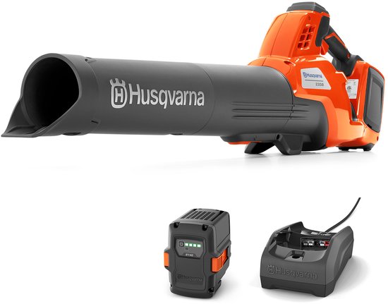Husqvarna 230iB accu-bladblazer set - 36V accu en oplader inbegrepen, krachtige luchtstroom, boostmodus en cruise control - lichte en stille tuinblazer